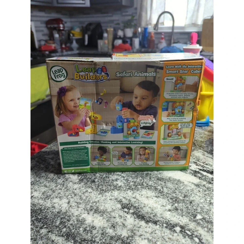 Leap Frog Leap Builders Safari Animals Interactive Learning Blocks **NEW**